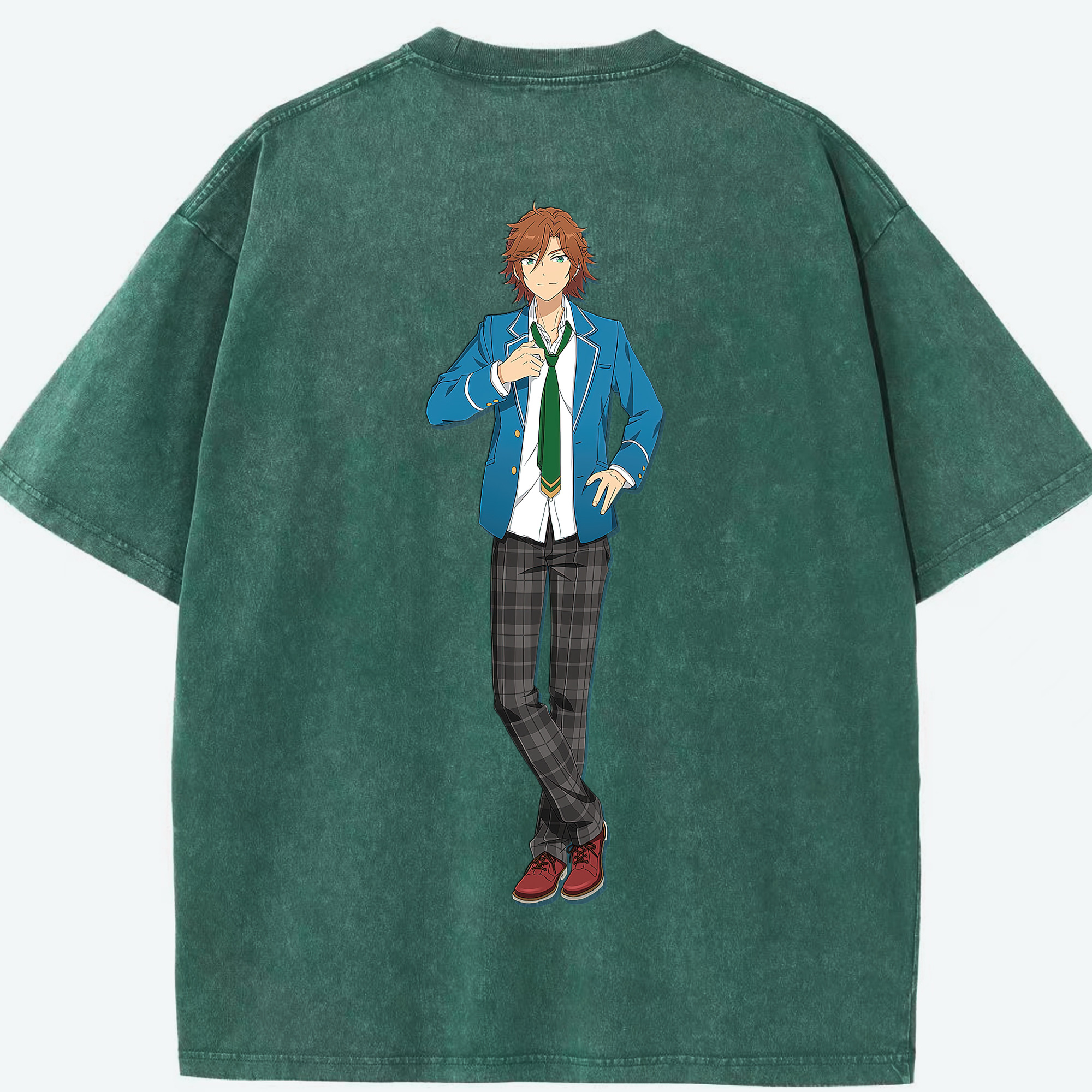 （画像用） あんさんぶるスターズ! Ensemble Stars 綿100% ヴィンテージ風 半袖Tシャツ（背面プリント）